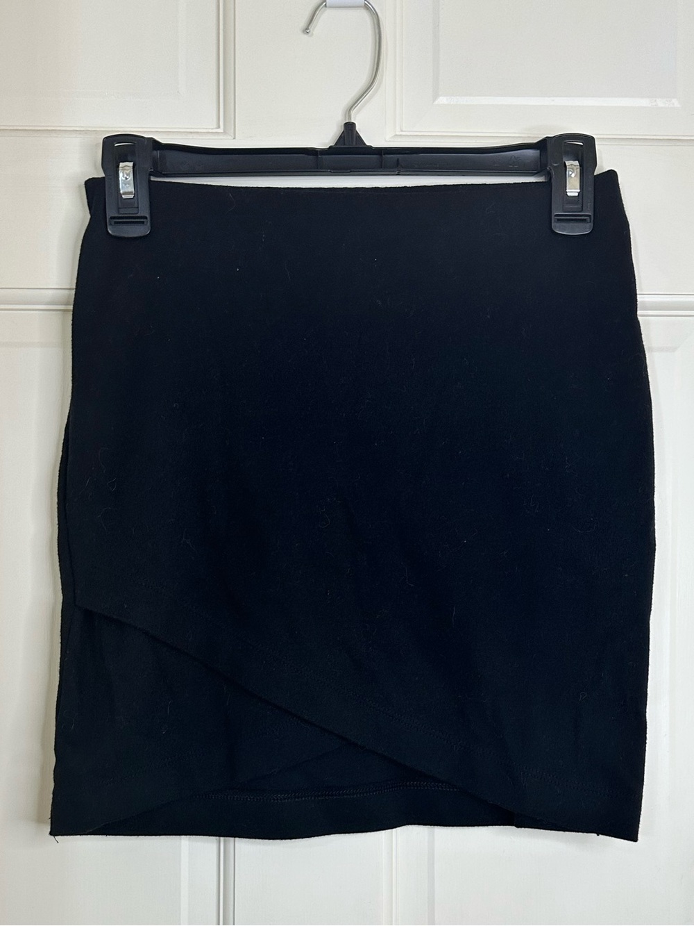 SO Black Mini Skirt with Asymmetrical Front